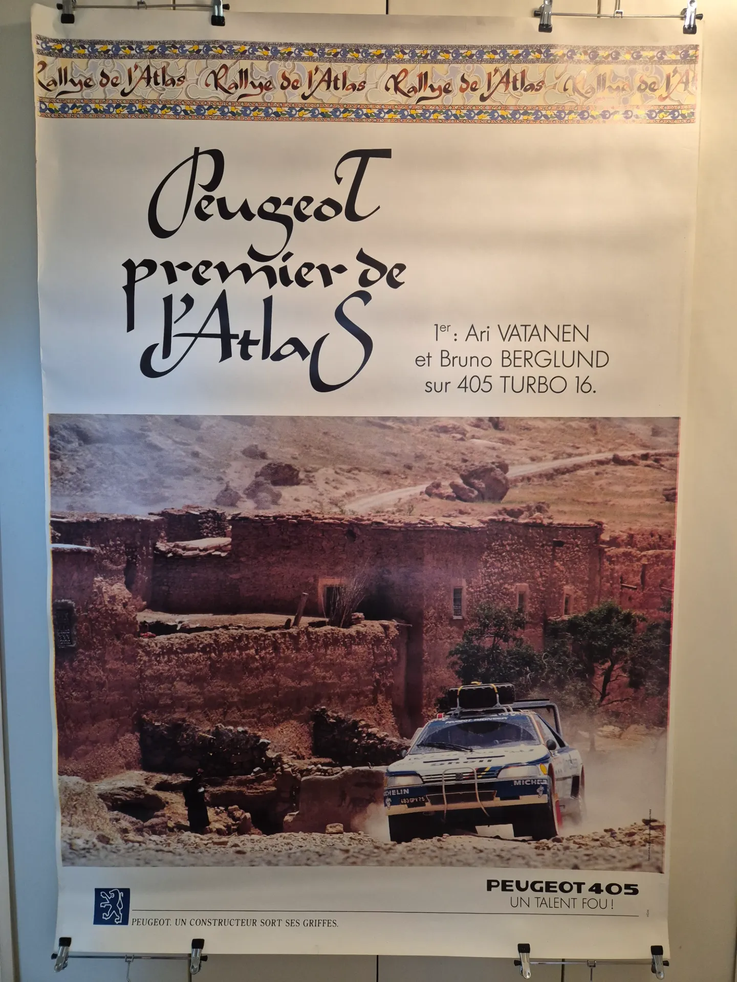 Affiche Peugeot 405 T16 Atlas 1988 | ED Collections